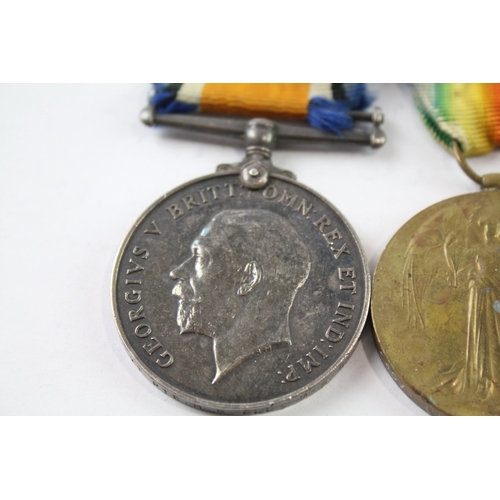 398 - Mounted WW1 Medal Pair 54071 Pte H. H. Ell MGC