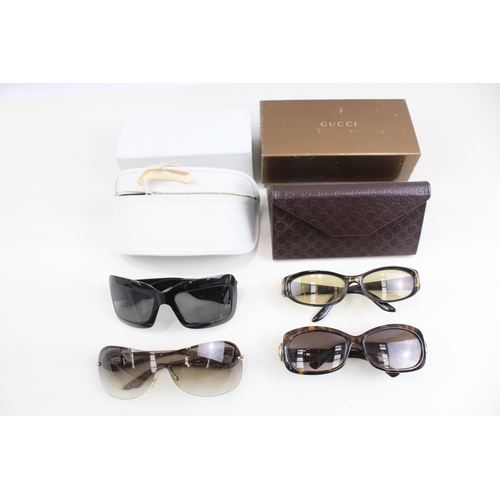 412 - Designer Sunglasses / Glasses Inc Christian Dior, Gucci, Cases x 3