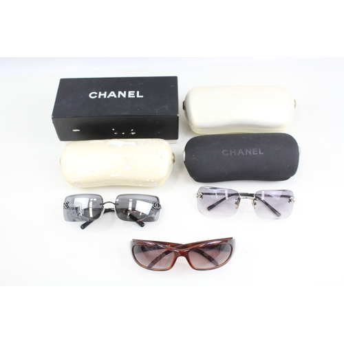 414 - Designer Sunglasses / Glasses Inc Chanel, Cases x 3