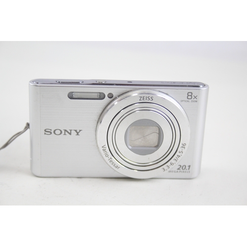 437 - Sony Cybershot DSC-W830 Digital Compact Camera Working w/ Zeiss 8x Zoom Lens