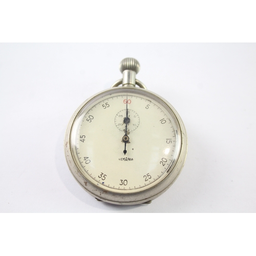 444 - Vintage Lemania Stopwatch Hand-Wind WATCH RUNS