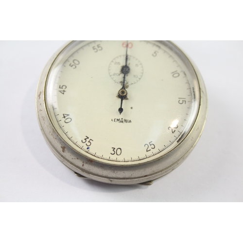 444 - Vintage Lemania Stopwatch Hand-Wind WATCH RUNS