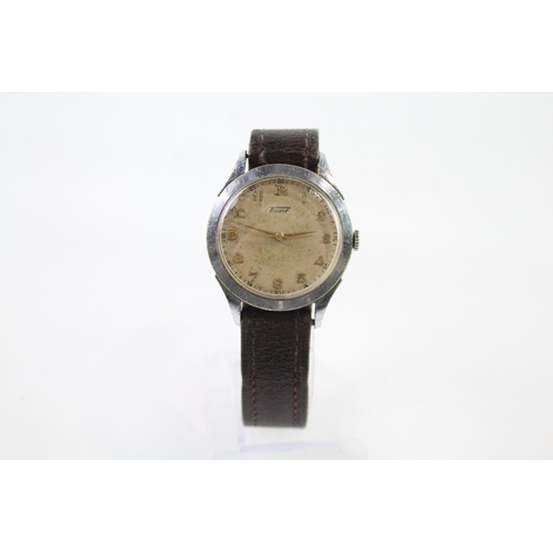 452 - Vintage Tissot Steel & Gold Tone Watch Hand-Wind WATCH RUNS