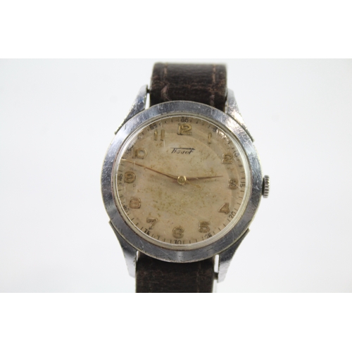 452 - Vintage Tissot Steel & Gold Tone Watch Hand-Wind WATCH RUNS