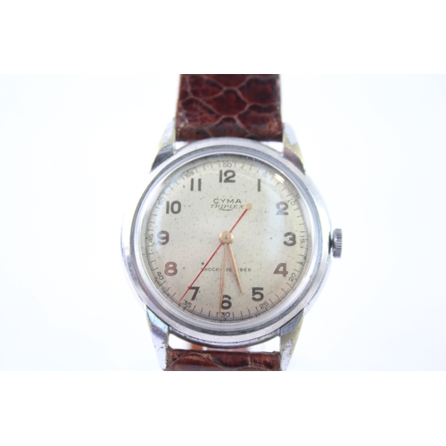 453 - Vintage CYMA Triplex Watch Hand-Wind WATCH RUNS