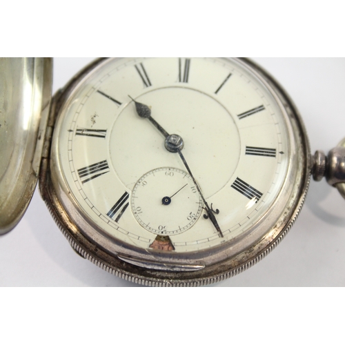 458 - Vintage 925 Silver Reely & Sons Pocket Watch Key-Wind WATCH RUNS