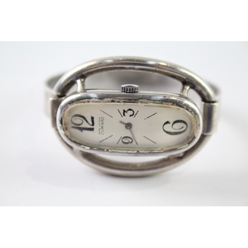 461 - Women's Vintage 925 Silver Duward Bracelet Watch Hand-Wind WATCH RUNS