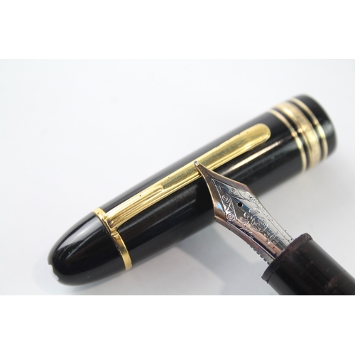 469 - Montblanc Meisterstuck No.149 Black Resin Fountain Pen w/ 14ct White Gold Nib