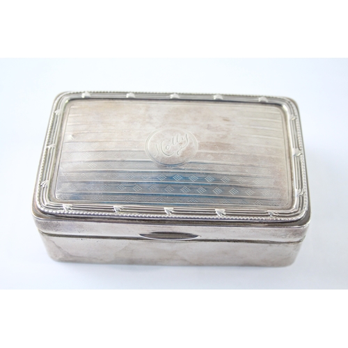 383 - Antique Edwardian 1906 Birmingham Sterling Silver Snuff / Trinket Box (160g)