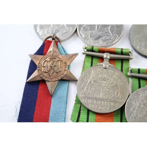 395 - WW2 Medals Inc Defence, War & 1939-45 Stars x 10