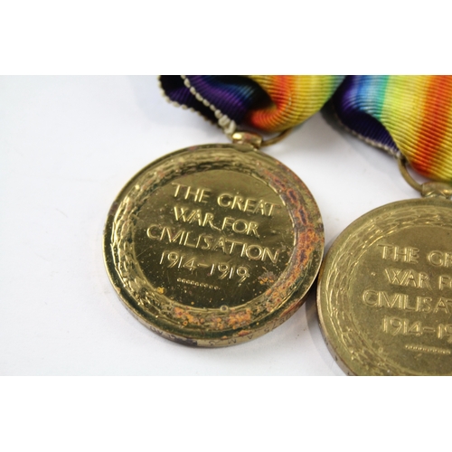 396 - WW1 Victory Medals, Pte Drasdo York R, AM3 Read RAF & Cpl Wadsworth RAMC x 3