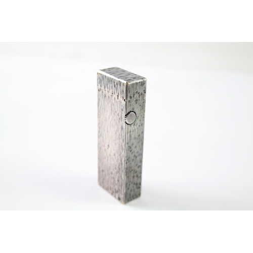 402 - Dunhill Rollagas Vintage Silver Plated Bark Effect Pocket Lighter, Sparks