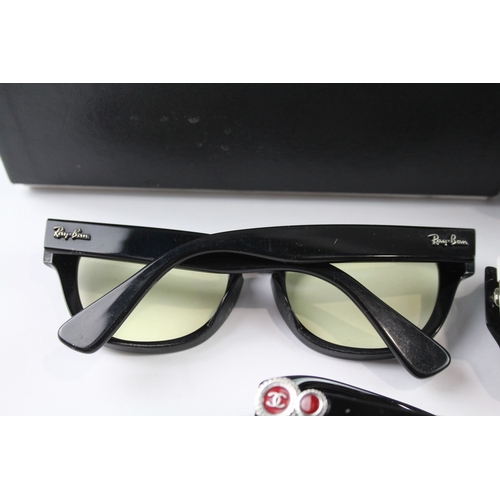 414 - Designer Sunglasses Assorted Branded Inc Chanel, RayBan, Versace, Cases x 3