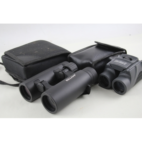 420 - Helios 8x32 & Bushnell 8x25 Waterproof Compact Binoculars Working x 2