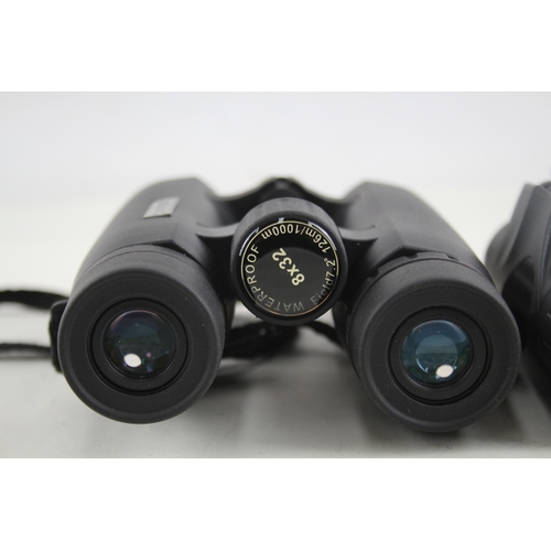 420 - Helios 8x32 & Bushnell 8x25 Waterproof Compact Binoculars Working x 2