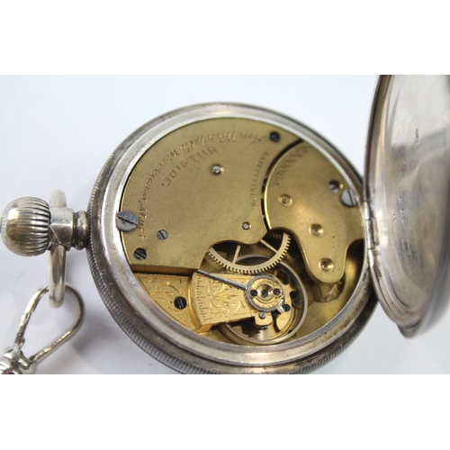 445 - Vintage 925 Silver Waltham Pocket Watch Hand-Wind WATCH RUNS