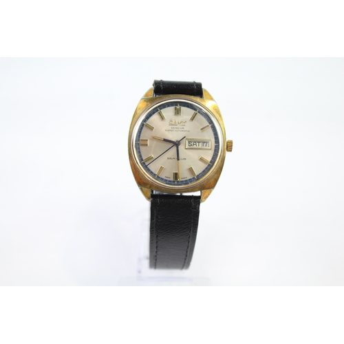 451 - Men's Vintage Camy Sea-Club Gold Tone Watch Super-Automatic WATCH RUNS