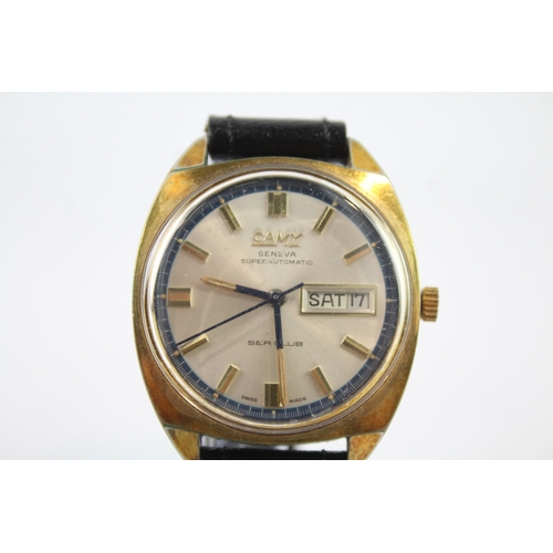 451 - Men's Vintage Camy Sea-Club Gold Tone Watch Super-Automatic WATCH RUNS