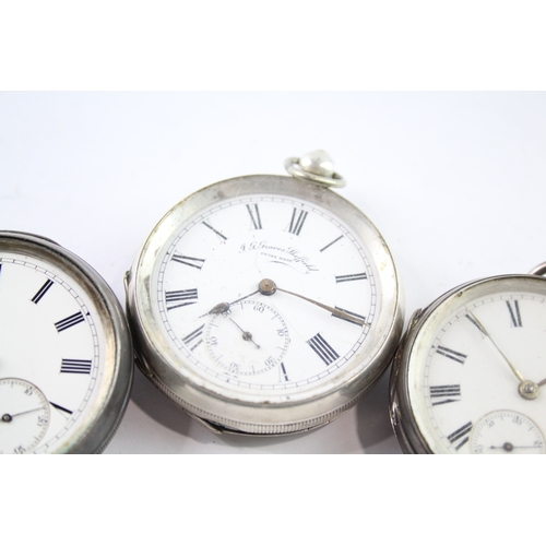 452 - Vintage Mixed Purity Silver Pocket Watches Hand/Key-Wind UNTESTED