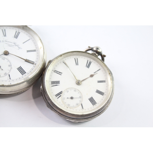 452 - Vintage Mixed Purity Silver Pocket Watches Hand/Key-Wind UNTESTED