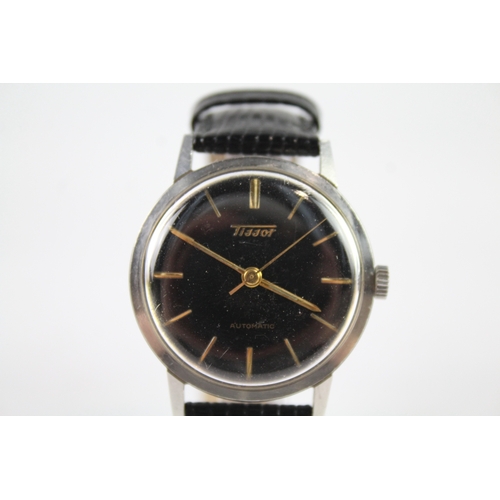 453 - Vintage Tissot Black Dial Watch Automatic WATCH RUNS