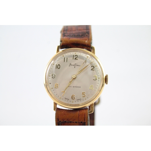 463 - Vintage Bentima Gold Tone Watch Hand-Wind WATCH RUNS