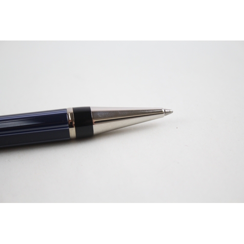 467 - Parker Duofold Special Blue Lacquer Pin Stripe Ballpoint Pen / Biro WRITING