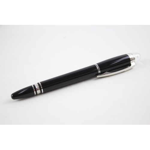 475 - Montblanc Starwalker Black Resin Fountain Pen w/ 14ct White Gold Nib WRITING Box