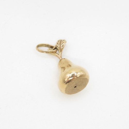 107 - 9ct gold pear charm (1.5g)