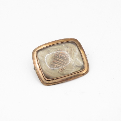 5 - 9ct gold mourning brooch (5.1g)