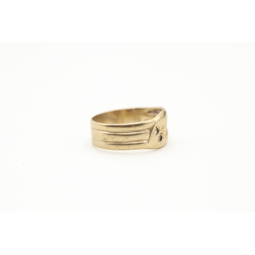 33 - 9ct gold snake ring as seen (4.8g) Size U