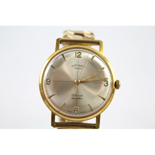 457 - Vintage Rotary Gold Tone Watch Hand-Wind WATCH RUNS