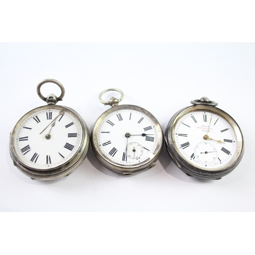 460 - Vintage Mixed Purity Silver Pocket Watches Hand/Key-Wind UNTESTED