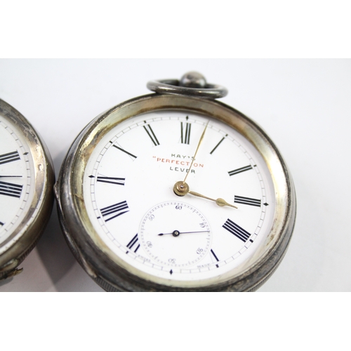 460 - Vintage Mixed Purity Silver Pocket Watches Hand/Key-Wind UNTESTED