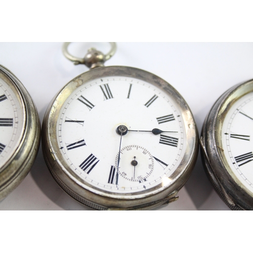 460 - Vintage Mixed Purity Silver Pocket Watches Hand/Key-Wind UNTESTED