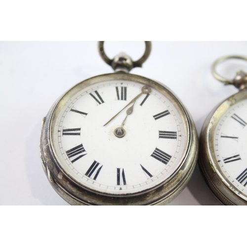 460 - Vintage Mixed Purity Silver Pocket Watches Hand/Key-Wind UNTESTED