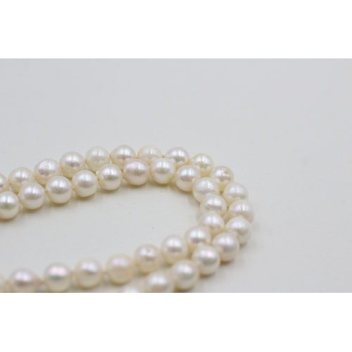 109 - 14ct gold cultured pearl necklace