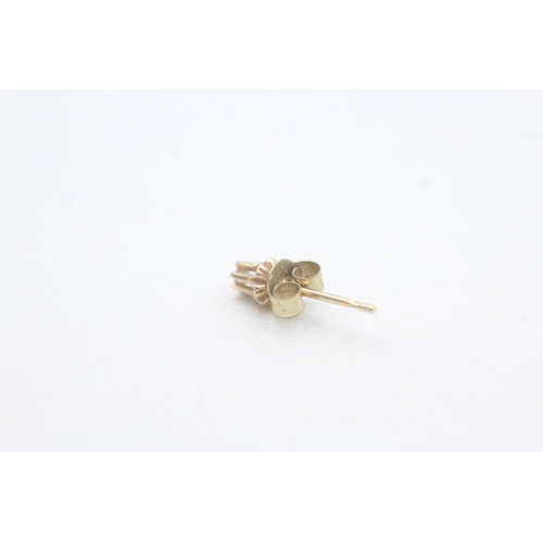 183 - 9ct gold diamond set stud earrings (0.6g)