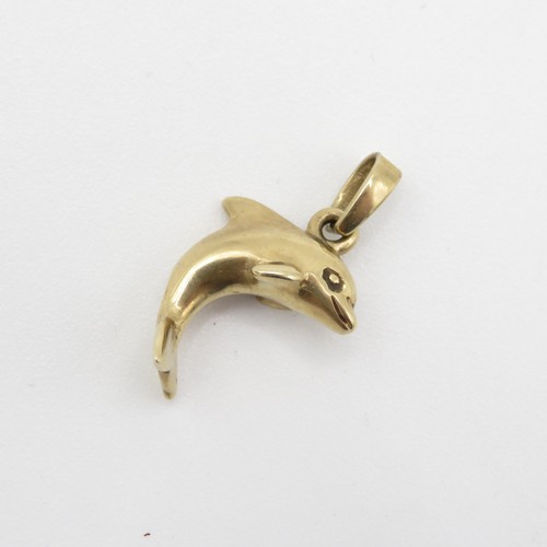 1 - 2x 9ct gold dolphin pendants (5.6g)