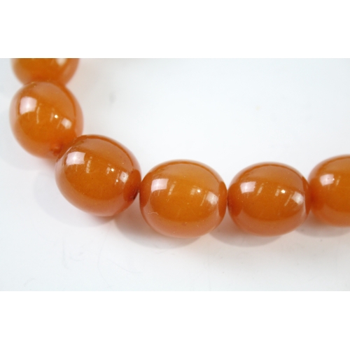 280 - Vintage Amber Beaded Necklace, Missing Clasp 77g