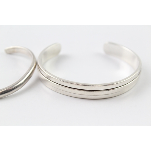 288 - Collection of Sterling Silver Bangles inc. Seven, Modernist, Minimalist x 2 55g