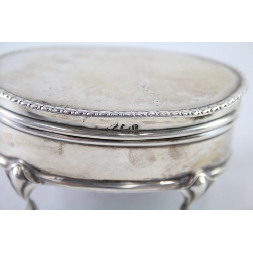 328 - Antique Edwardian 1908 Birmingham Sterling Silver Jewellery / Trinket Box (116g)