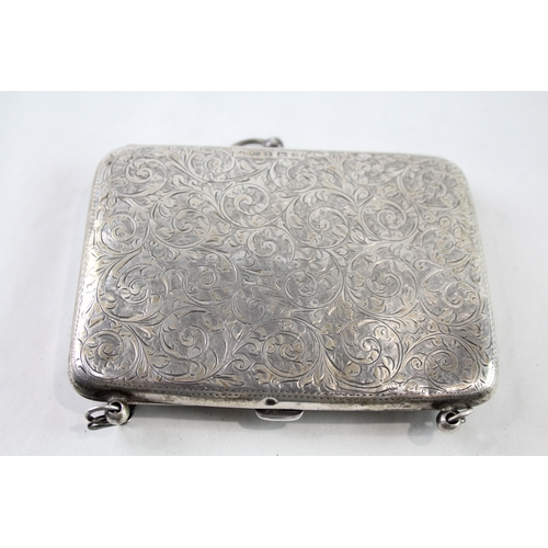 351 - Antique Hallmarked 1914 Birmingham Sterling Silver Ladies Notebook Case 113g