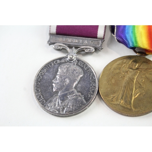 365 - WW1-GV Indian Army Long Service Medal Group  1914-15 Star Trio Gnr Chandler RFA