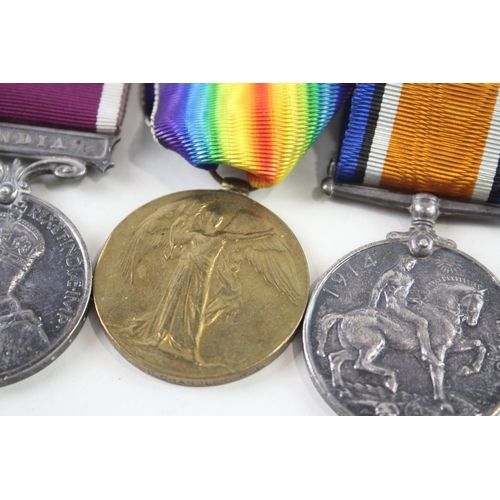 365 - WW1-GV Indian Army Long Service Medal Group  1914-15 Star Trio Gnr Chandler RFA