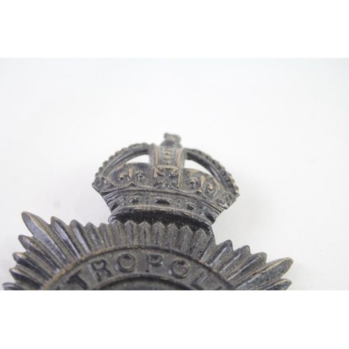 372 - Metropolitan Police Kings Crown GVI Helmet Plate