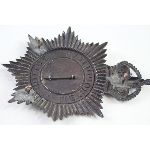 372 - Metropolitan Police Kings Crown GVI Helmet Plate