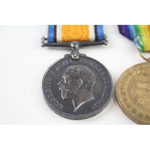 374 - WW1 Medal Pair 41844 Cpl W. Box Welsh Regt x 2