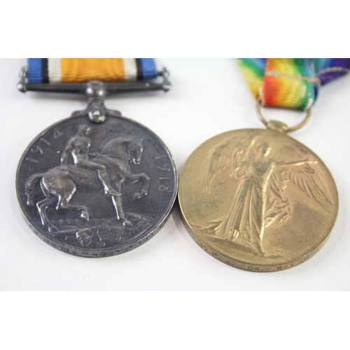 374 - WW1 Medal Pair 41844 Cpl W. Box Welsh Regt x 2