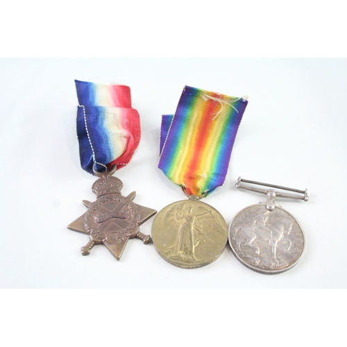 377 - WW1 1914-15 Star Medal Trio G.R Ames Canteen Assistant x 3